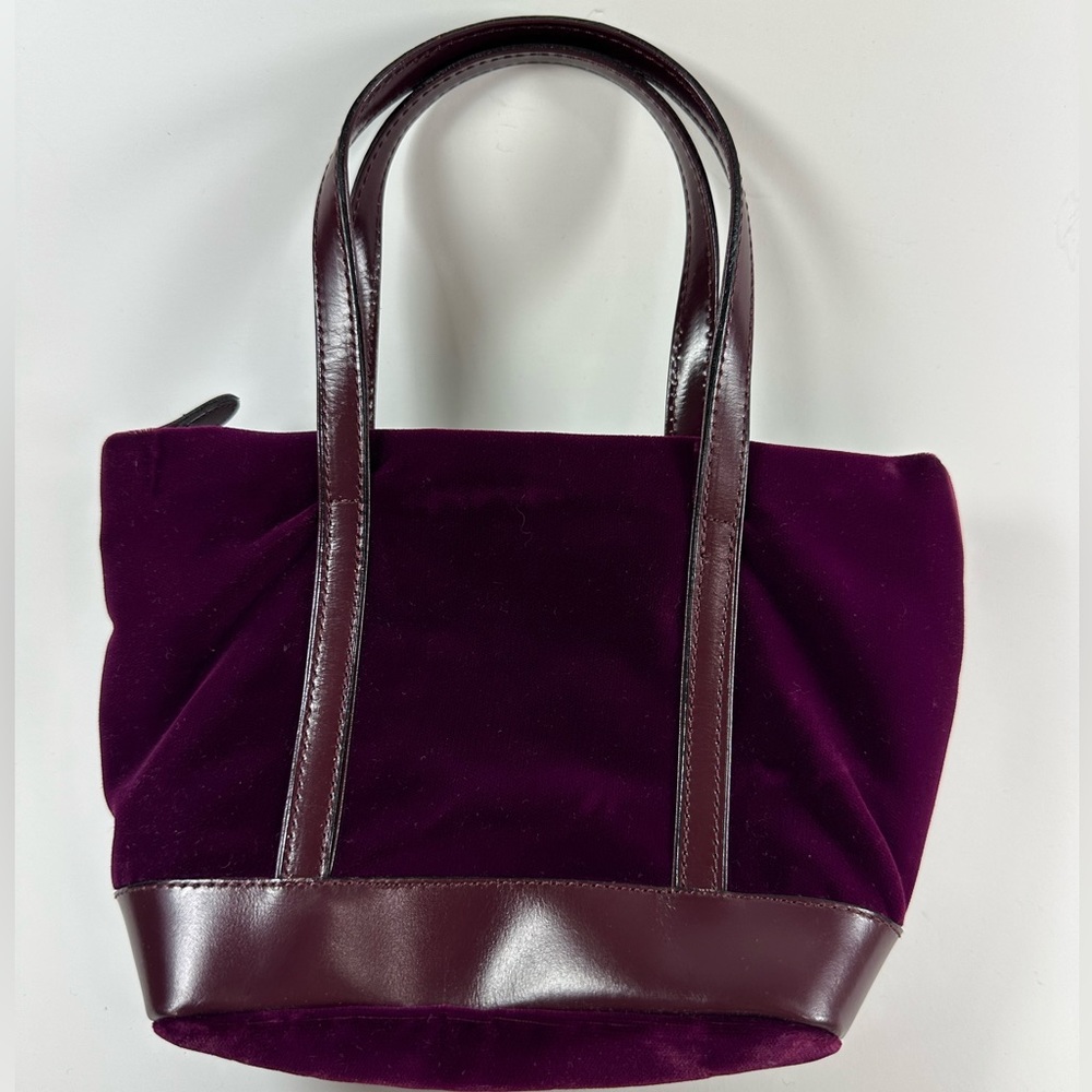 Vintage Philippe Model Paris Burgundy Velvet Bag